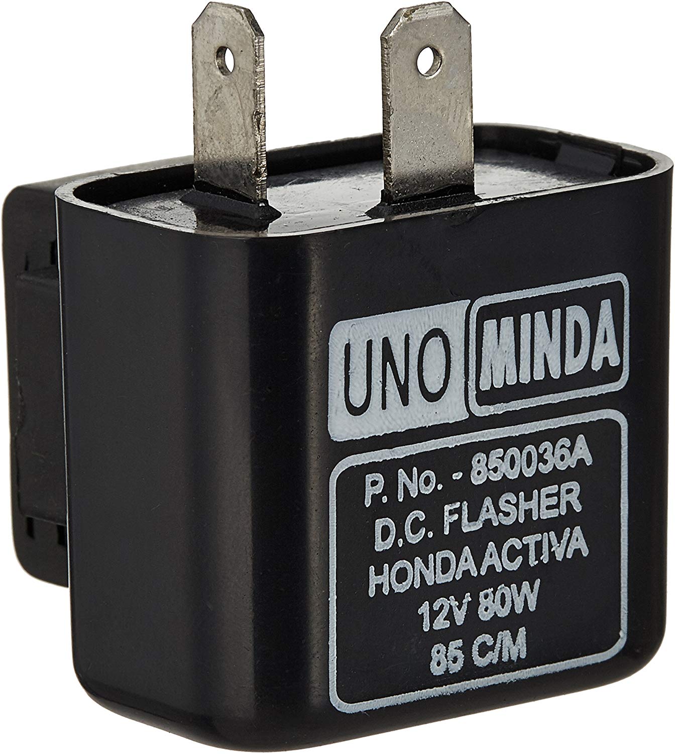 Uno Minda 850036B Electronic Flasher With Buzzer - 12V/ 80W - 2 Pin - UNIVERSAL for all 2 wheeler